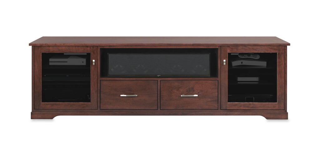 Horizon solid wood media console
